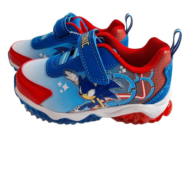 SONIC Toddler Light Up Walking Sneakers Size 7 (15cms) Blue Lightweight‎ Shoes - Picture 3 of 16